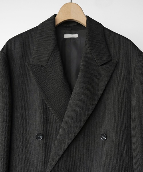 WYM LIDNM(ウィム バイ リドム)の「MELANGE TWEED DOUBLE JACKET【SET-UP】(テーラードジャケット・メンズ・ブラック系/ブラウン系/チャコール・XS/S/M/L)」の17枚目の写真