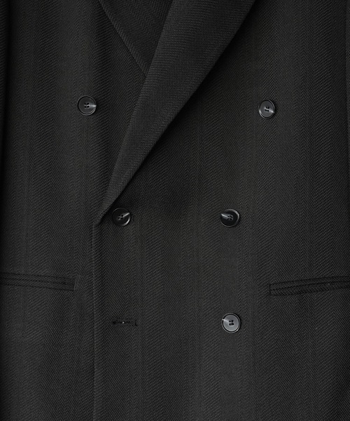 WYM LIDNM(ウィム バイ リドム)の「MELANGE TWEED DOUBLE JACKET【SET-UP】(テーラードジャケット・メンズ・ブラック系/ブラウン系/チャコール・XS/S/M/L)」の18枚目の写真