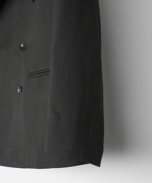 WYM LIDNM(ウィム バイ リドム)の「MELANGE TWEED DOUBLE JACKET【SET-UP】(テーラードジャケット・メンズ・ブラック系/ブラウン系/チャコール・XS/S/M/L)」の20枚目の写真