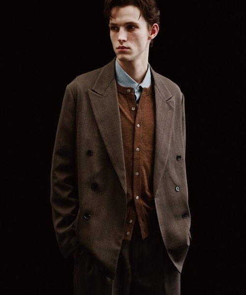 WYM LIDNM(ウィム バイ リドム)の「MELANGE TWEED DOUBLE JACKET【SET-UP】(テーラードジャケット・メンズ・ブラック系/ブラウン系/チャコール・XS/S/M/L)」の14枚目の写真
