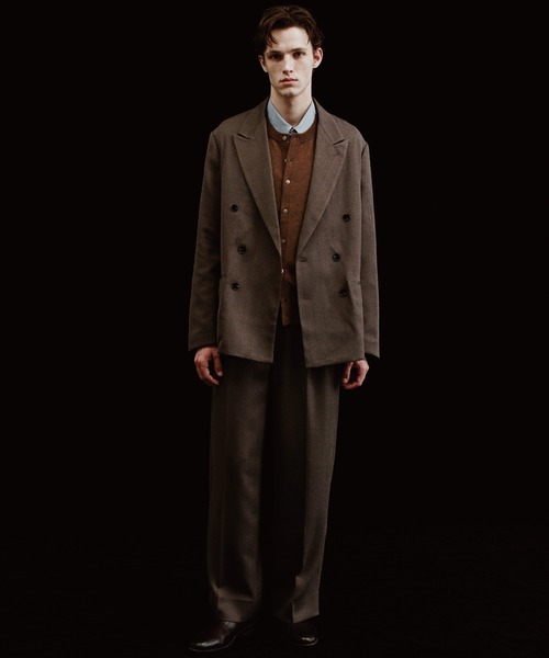 WYM LIDNM(ウィム バイ リドム)の「MELANGE TWEED DOUBLE JACKET【SET-UP】(テーラードジャケット・メンズ・ブラック系/ブラウン系/チャコール・XS/S/M/L)」の15枚目の写真