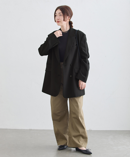 journal standard L'essage(ジャーナルスタンダードレサージュ)の「Doeskinオーバーサイズジャケット(テーラードジャケット・レディース・ブラック/ブラウン系その他・38/36)」の21枚目の写真
