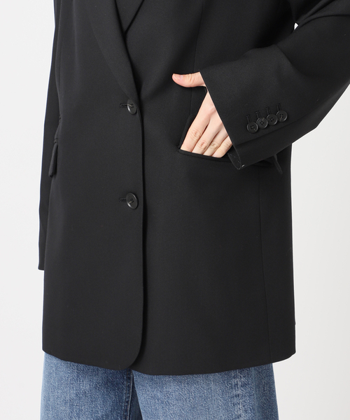 journal standard L'essage(ジャーナルスタンダードレサージュ)の「Doeskinオーバーサイズジャケット(テーラードジャケット・レディース・ブラック/ブラウン系その他・38/36)」の4枚目の写真