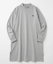 LOGOS park（ロゴスパーク）の「2026AW LOGOS/ロゴス ドロップショルダー スウェット ミニ裏毛 ワンポイントロゴ モックネックチュニック（チュニック）」