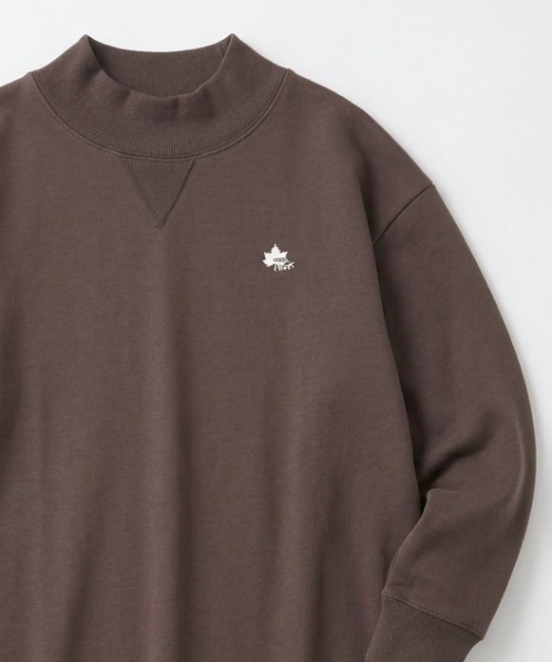 LOGOS(ロゴス)の「2026AW LOGOS/ロゴス ドロップショルダー スウェット ミニ裏毛 ワンポイントロゴ モックネックチュニック(チュニック・レディース・スミクロ/ブラウン/グレー・L/M/LL)」の6枚目の写真
