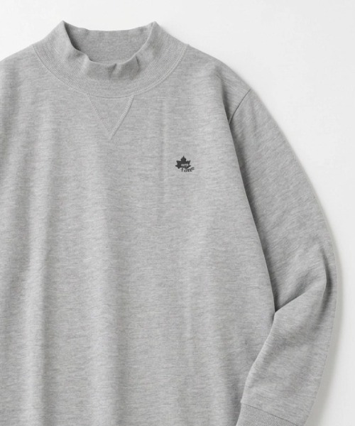 LOGOS(ロゴス)の「2026AW LOGOS/ロゴス ドロップショルダー スウェット ミニ裏毛 ワンポイントロゴ モックネックチュニック(チュニック・レディース・スミクロ/ブラウン/グレー・L/M/LL)」の7枚目の写真