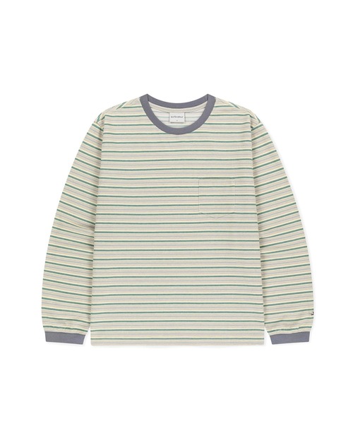 SUNLOVE(サンラブ)の「Dash Stripe LS Tee(Tシャツ/カットソー・レディース・ベージュ/ライトブルー/ネイビー・S/M/L)」の4枚目の写真