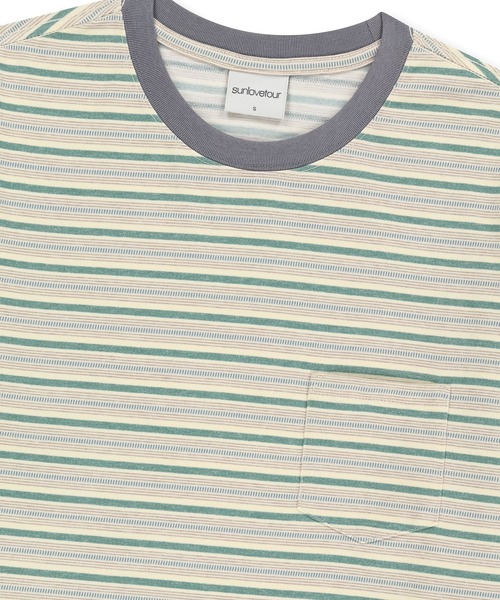 SUNLOVE(サンラブ)の「Dash Stripe LS Tee(Tシャツ/カットソー・レディース・ベージュ/ライトブルー/ネイビー・S/M/L)」の6枚目の写真