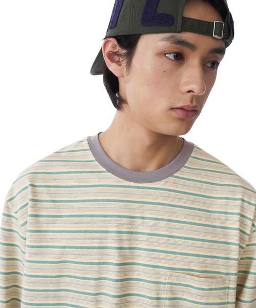 SUNLOVE(サンラブ)の「Dash Stripe LS Tee(Tシャツ/カットソー・レディース・ベージュ/ライトブルー/ネイビー・S/M/L)」の9枚目の写真