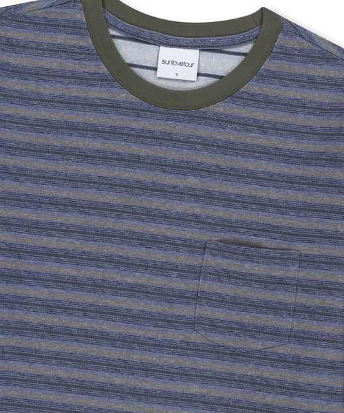 SUNLOVE(サンラブ)の「Dash Stripe LS Tee(Tシャツ/カットソー・レディース・ベージュ/ライトブルー/ネイビー・S/M/L)」の13枚目の写真