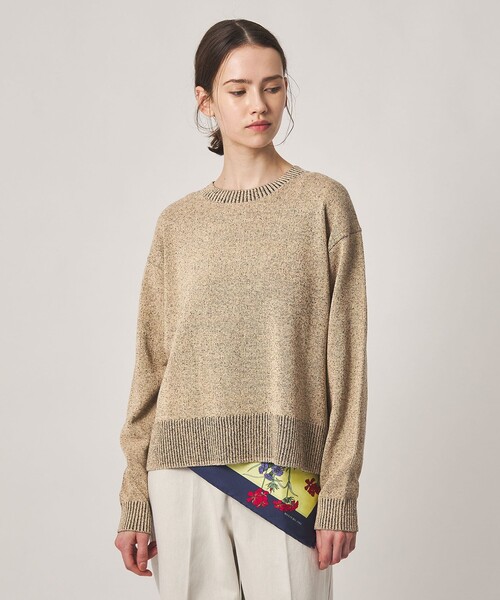 Steven Alan(スティーブンアラン)の「<Steven Alan>ミックス ニット プルオーバー(ニット/セーター・レディース・ベージュ/ライトブルー・FREE)」の1枚目の写真