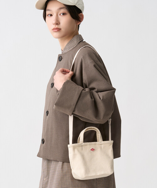 DANTON(ダントン)の「ORSAY PETIT - Cotton Canvas 2-Way Bag(トートバッグ・レディース・ブラウン/アイボリー/レッド/ブルー/ブラック・-)」の13枚目の写真