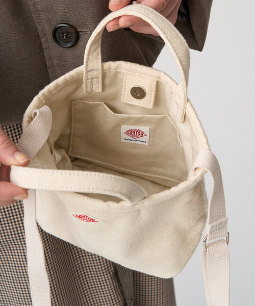 DANTON(ダントン)の「ORSAY PETIT - Cotton Canvas 2-Way Bag(トートバッグ・レディース・ブラウン/アイボリー/レッド/ブルー/ブラック・-)」の16枚目の写真