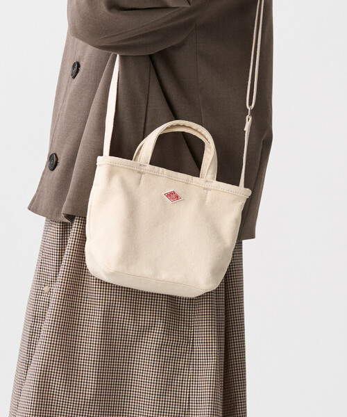 DANTON(ダントン)の「ORSAY PETIT - Cotton Canvas 2-Way Bag(トートバッグ・レディース・ブラウン/アイボリー/レッド/ブルー/ブラック・-)」の1枚目の写真