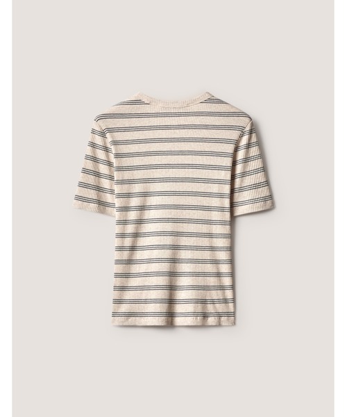 Maison Kitsune(メゾンキツネ)の「BABY FOX STRIPED FITTED TEE(Tシャツ/カットソー・レディース・ベージュ系その他・XS/XL/L/M/S)」の2枚目の写真