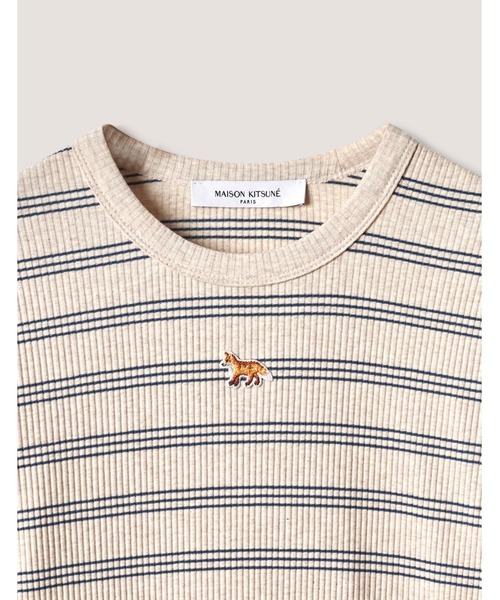 Maison Kitsune(メゾンキツネ)の「BABY FOX STRIPED FITTED TEE(Tシャツ/カットソー・レディース・ベージュ系その他・XS/XL/L/M/S)」の3枚目の写真