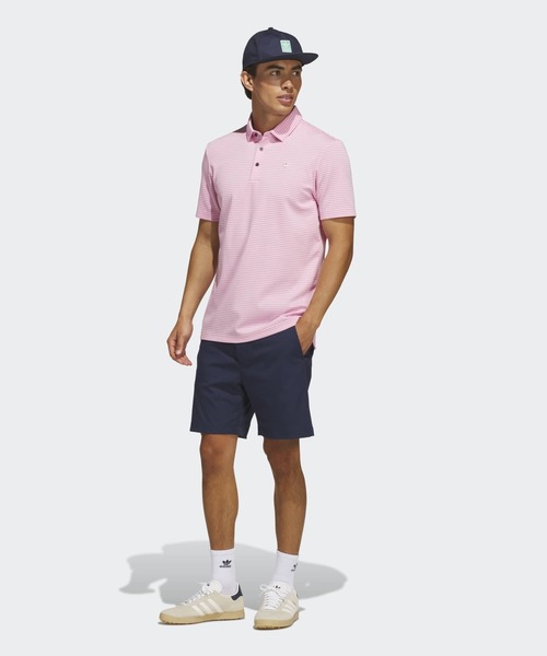 adidas(アディダス)の「オリジナルス ストライプ ピケ ポロシャツ【adidas Golf/アディダスゴルフ】(ポロシャツ・メンズ・ピンク系その他2・X-LARGE/SMALL/MEDIUM/LARGE/3XL/XX-LARGE)」の5枚目の写真