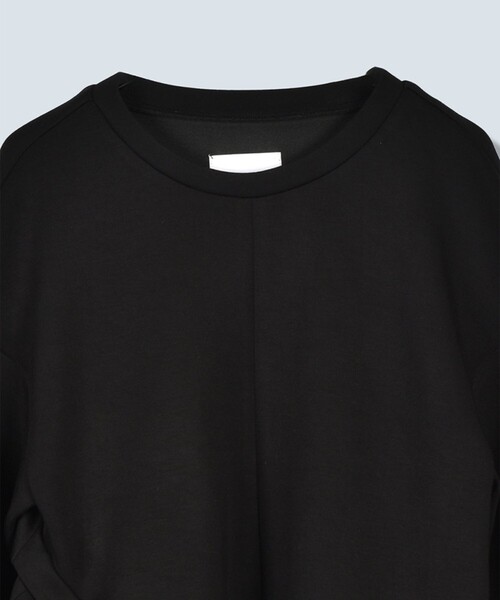 OMMO(オーエムエムオー)の「【OMMO(オーエムエムオー)】DOUBLE CURVE SLEEVE TOP/ダブルカーブスリーブトップス(Tシャツ/カットソー・レディース・ブラック/グレー・FREE)」の9枚目の写真