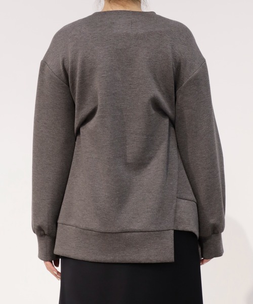 OMMO(オーエムエムオー)の「【OMMO(オーエムエムオー)】DOUBLE CURVE SLEEVE TOP/ダブルカーブスリーブトップス(Tシャツ/カットソー・レディース・ブラック/グレー・FREE)」の18枚目の写真