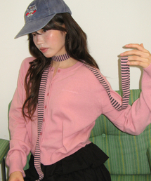 BASIC WOOL ARCHIVE CARDIGAN PINK