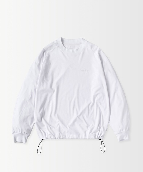 +phenix（プラスフェニックス）の「+phenix(プラスフェニックス)SCULPTED SLEEVE LONG SLEEVE TEE / スカルプテッド ロングスリーブTシャツ（Tシャツ/カットソー・メンズ・ブラウン/ブラック/ブルー/ホワイト・S/M/L）」の5枚目の写真