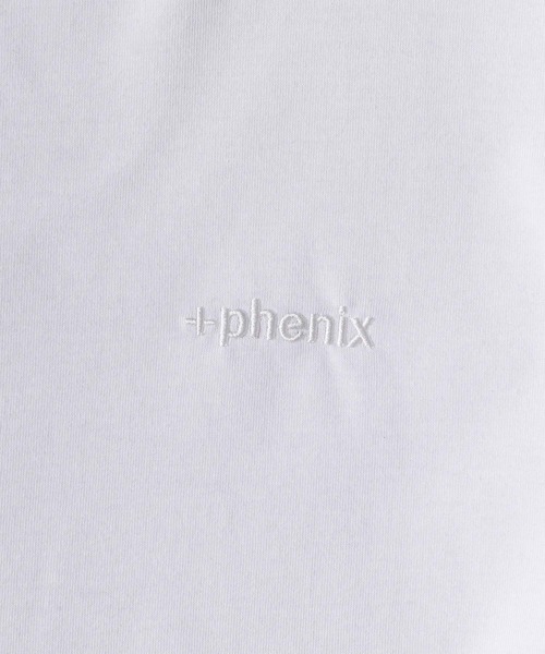 +phenix（プラスフェニックス）の「+phenix(プラスフェニックス)SCULPTED SLEEVE LONG SLEEVE TEE / スカルプテッド ロングスリーブTシャツ（Tシャツ/カットソー・メンズ・ブラウン/ブラック/ブルー/ホワイト・S/M/L）」の8枚目の写真