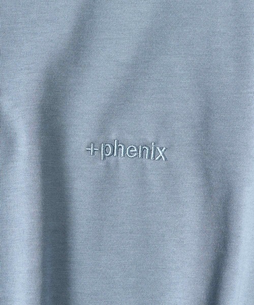 +phenix（プラスフェニックス）の「+phenix(プラスフェニックス)SCULPTED SLEEVE LONG SLEEVE TEE / スカルプテッド ロングスリーブTシャツ（Tシャツ/カットソー・メンズ・ブラウン/ブラック/ブルー/ホワイト・S/M/L）」の12枚目の写真