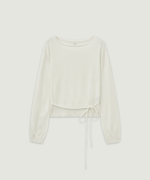 LMOOD WOMEN(エルムード ウーマン)の「デフネ シルクウール ボートネックプルオーバーニット アイボリー(ニット/セーター・レディース・その他・38/36)」の1枚目の写真