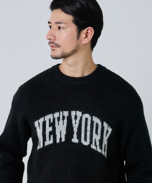 coca(coca)(コカ)の「ヤク風ロゴニットトップス(ニット/セーター・メンズ・ライトグレー/ブルー/ライトベージュ/ブラック・L/XL/M)」の9枚目の写真