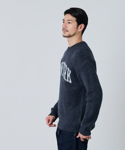 coca(coca)(コカ)の「ヤク風ロゴニットトップス(ニット/セーター・メンズ・ライトグレー/ブルー/ライトベージュ/ブラック・L/XL/M)」の17枚目の写真