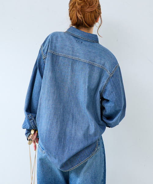 B.C STOCK(ベーセーストック)の「RELAX DENIM SHIRTS(シャツ/ブラウス・メンズ・コバルトブルー/サックスブルー・LARGE/MEDIUM)」の14枚目の写真