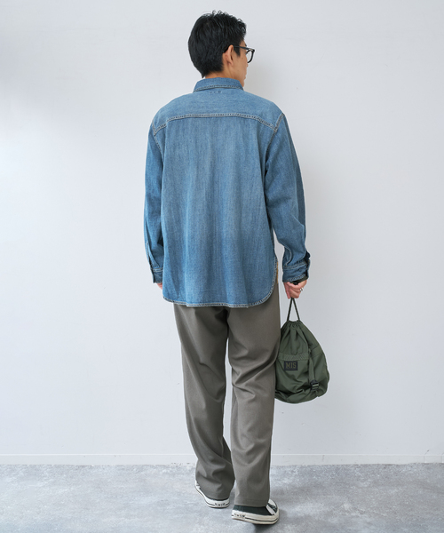 B.C STOCK(ベーセーストック)の「RELAX DENIM SHIRTS(シャツ/ブラウス・メンズ・コバルトブルー/サックスブルー・LARGE/MEDIUM)」の17枚目の写真