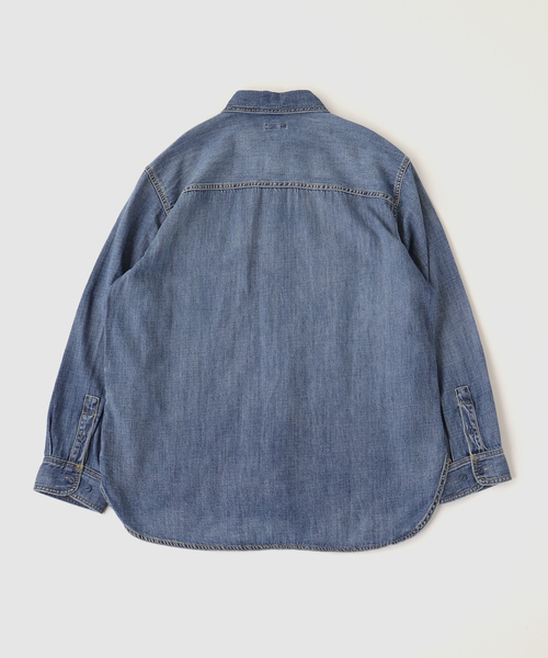 B.C STOCK(ベーセーストック)の「RELAX DENIM SHIRTS(シャツ/ブラウス・メンズ・コバルトブルー/サックスブルー・LARGE/MEDIUM)」の4枚目の写真