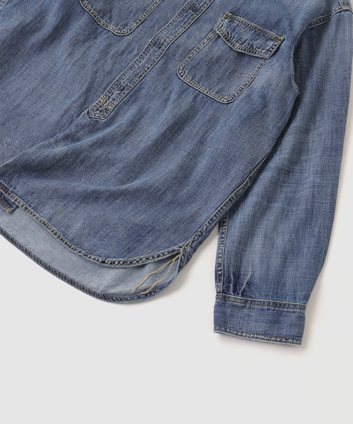 B.C STOCK(ベーセーストック)の「RELAX DENIM SHIRTS(シャツ/ブラウス・メンズ・コバルトブルー/サックスブルー・LARGE/MEDIUM)」の5枚目の写真