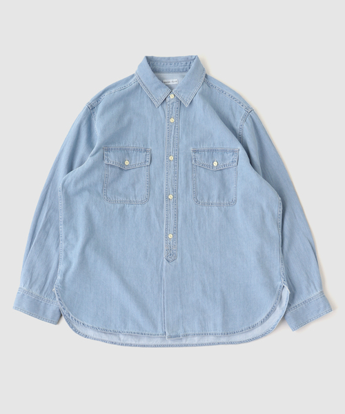 B.C STOCK(ベーセーストック)の「RELAX DENIM SHIRTS(シャツ/ブラウス・メンズ・コバルトブルー/サックスブルー・LARGE/MEDIUM)」の7枚目の写真