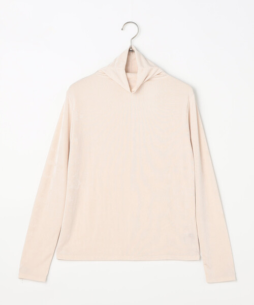 COMME CA ISM(コムサイズム)の「ポリエステルシャーリング 2WAYハイネックカットソー(Tシャツ/カットソー・レディース・ブラック/グレー/アイボリー・L/M)」の1枚目の写真
