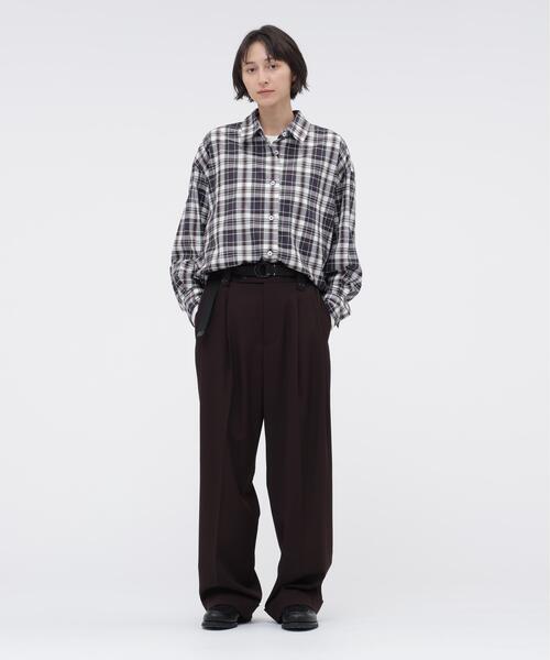 MARGARET HOWELL（マーガレットハウエル）の「MULTI CHECK COTTON（シャツ/ブラウス・レディース・ブルー/ホワイト・1）」の3枚目の写真