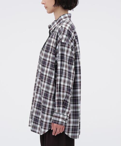 MARGARET HOWELL（マーガレットハウエル）の「MULTI CHECK COTTON（シャツ/ブラウス・レディース・ブルー/ホワイト・1）」の4枚目の写真