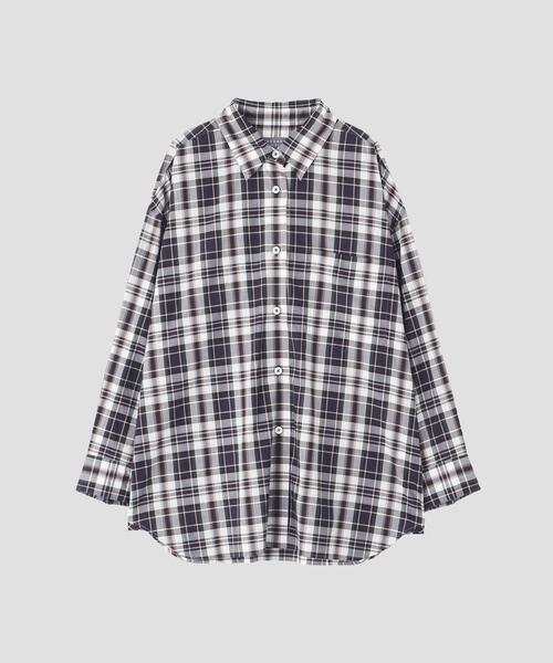 MARGARET HOWELL（マーガレットハウエル）の「MULTI CHECK COTTON（シャツ/ブラウス・レディース・ブルー/ホワイト・1）」の5枚目の写真