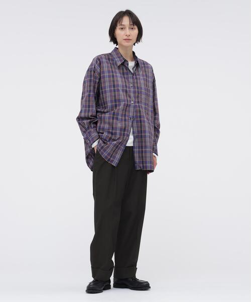 MARGARET HOWELL（マーガレットハウエル）の「MULTI CHECK COTTON（シャツ/ブラウス・レディース・ブルー/ホワイト・1）」の7枚目の写真