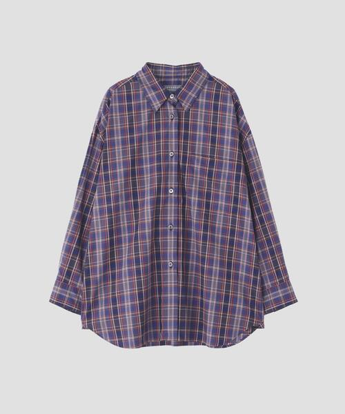 MARGARET HOWELL（マーガレットハウエル）の「MULTI CHECK COTTON（シャツ/ブラウス・レディース・ブルー/ホワイト・1）」の8枚目の写真