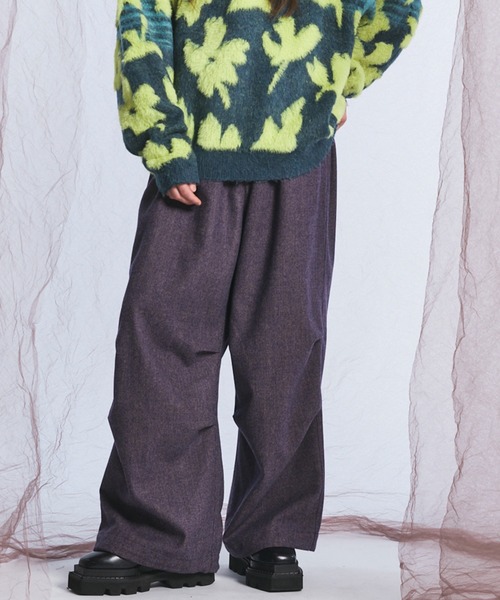 MAISON SPECIAL(メゾンスペシャル)の「《UNISEX》【Italian Dead Stock Fabric】プライムワイドリラックススノーパンツ/Prime-Wide Relaxed Snow Pants【MAISON SPECIAL/メゾンスペシャル】(その他パンツ・メンズ・グレイッシュベージュ/ホワイト/ブラック/アイボリー/ネイビー/レッド/パープル/グリーン/バーガンディー・0/1/2)」の7枚目の写真