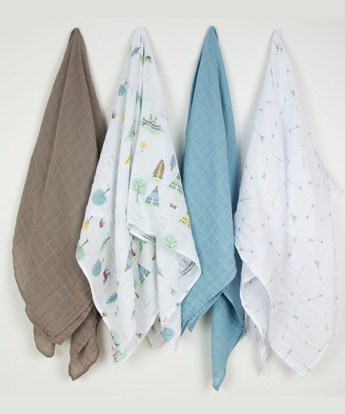 Weegoamigo（ウィーゴアミーゴ）の「【weegoamigo/ウィーゴアミーゴ】4PACK MUSLIN/ モスリンコットンおくるみ4枚セット（おくるみ・キッズ・ピンク系その他/その他1/その他2/グレー系その他/その他4/その他3/その他5/アニマル/グリーン系その他/ブルー系その他・FREE）」の2枚目の写真