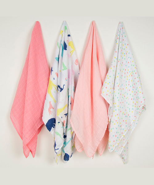 Weegoamigo（ウィーゴアミーゴ）の「【weegoamigo/ウィーゴアミーゴ】4PACK MUSLIN/ モスリンコットンおくるみ4枚セット（おくるみ・キッズ・ピンク系その他/その他1/その他2/グレー系その他/その他4/その他3/その他5/アニマル/グリーン系その他/ブルー系その他・FREE）」の5枚目の写真