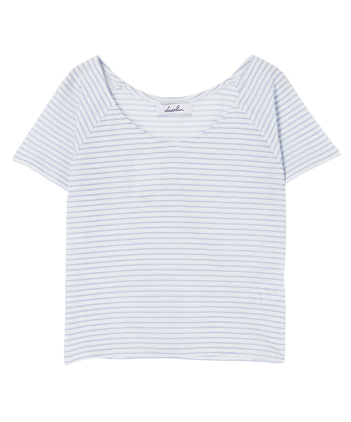 Dazzlin ダズリン の ボーダーぴっちりtシャツ Tシャツ カットソー Wear