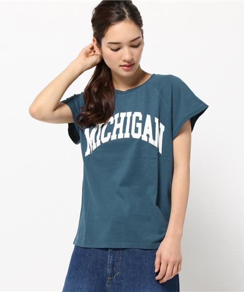 RODEO CROWNS WIDE BOWL(ロデオクラウンズワイドボウル)の「MICHIGAN ノースリーブ Tシャツ(Tシャツ/カットソー・レディース・ホワイト/ピンク/ネイビー・SMALL/MEDIUM)」の13枚目の写真
