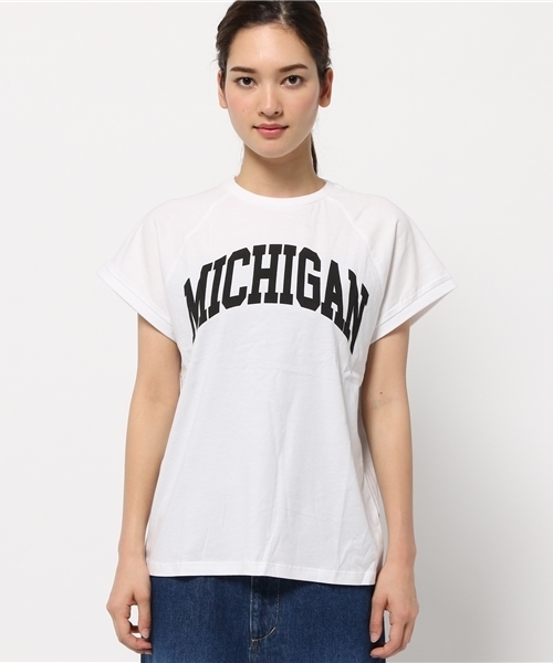 RODEO CROWNS WIDE BOWL(ロデオクラウンズワイドボウル)の「MICHIGAN ノースリーブ Tシャツ(Tシャツ/カットソー・レディース・ホワイト/ピンク/ネイビー・SMALL/MEDIUM)」の4枚目の写真