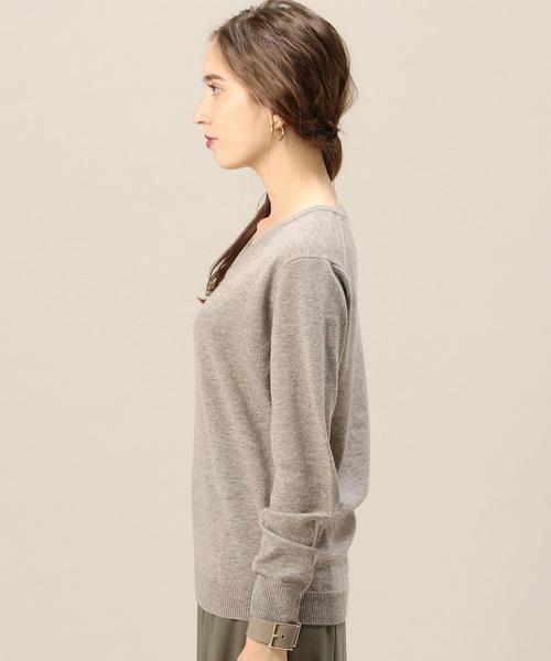 BEAUTY&YOUTH UNITED ARROWS(ビューティーアンドユースユナイテッドアローズ)の「BY ウールカシミヤブレンドVネックニット◆(ニット/セーター・レディース・ナチュラル/モカ/レッド/ライトブルー/パープル・FREE)」の6枚目の写真