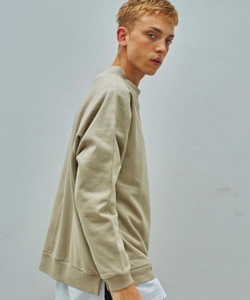 MONKEY TIME（モンキータイム）の「＜monkey time＞ ウラケ モック ドルマンスリーブ スウェット◆（スウェット・メンズ・ブラック/ベージュ/ピンク・X-LARGE/MEDIUM/LARGE/SMALL）」の13枚目の写真