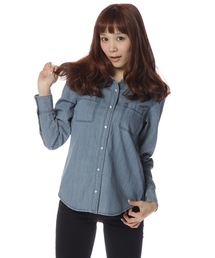 Ray BEAMS | Ray BEAMS / ステッチワーク デニムシャツ(シャツ/ブラウス)